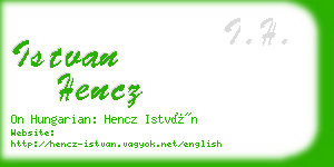 istvan hencz business card